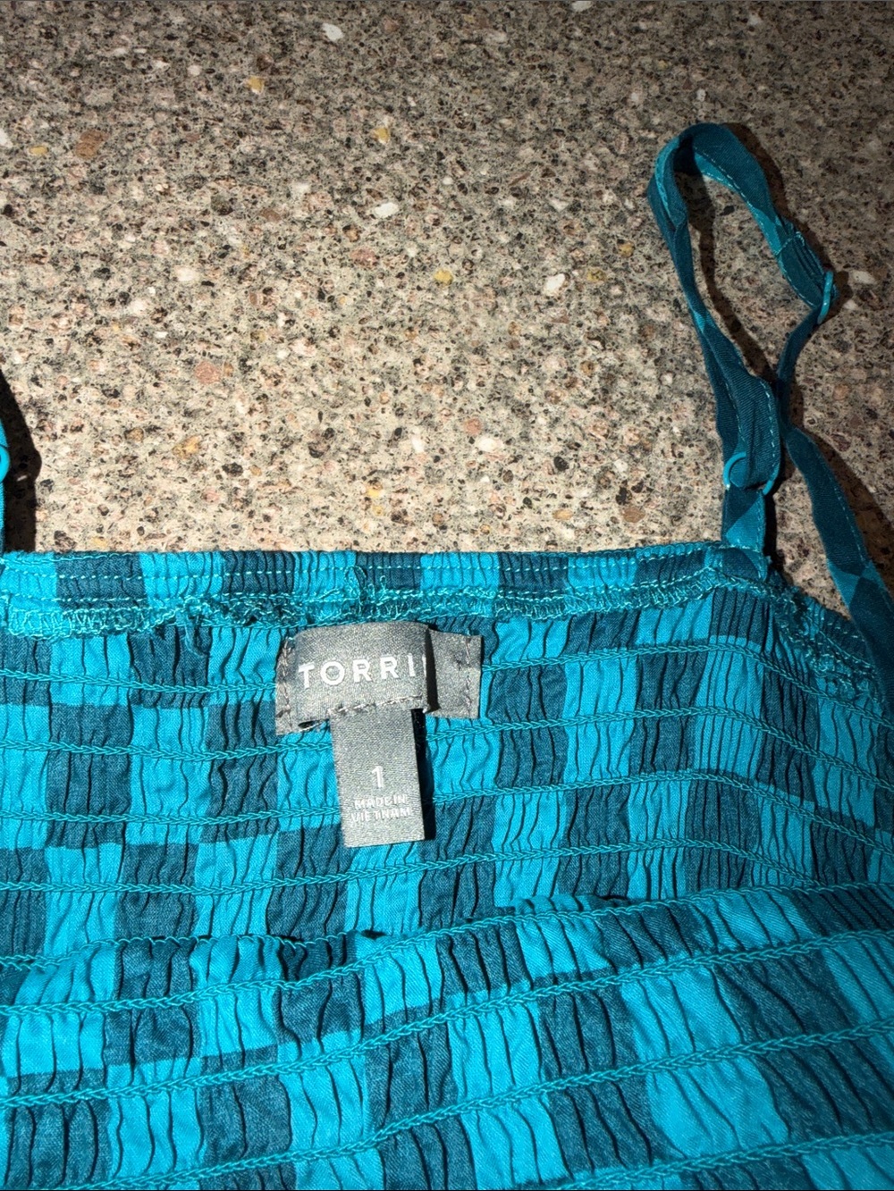 torrid Teal Checkerboard Tiered Maxi Dress - Picture 2 of 3